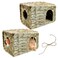 Tfwadmx 2 Pack Rabbit Grass House Natural Hand Woven Seagrass Play Hay Bed Collapsible Hideaway Hut Toy for Bunny Hamster Guinea Pig Chinchilla Ferret