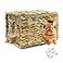 BWOGUE Extra Large Grass House for RabbitsHand Crafted Natural Grass Hideaway Foldable Bed Hut with Openings Playhouse for Bunny Guinea Pig Chinchilla Ferret for Play and Sleep