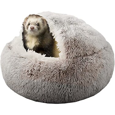 FULUE Ferret Bed Cave Bed and HideoutFerret Hideaway Bed Accessories for CageBrown