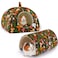 Bienbee Guinea Pig Hideout Washable Rabbit Bed with Guinea Pig Tunnel 2 Pack Guinea Pigs Toys Set Bunny Hideout Cage Accessories for Hamster Ferret Rabbits Bunny Green Mushroom