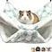 OINEEDU Guinea Pig Ferret Hammock for Cage Machine Washable DoubleDecker Hanging Bed Fits Sugar GliderRatHamsterGerbil 133 x 133 Love Green Pattern