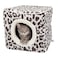 PETMAKER Cat House Indoor Bed with Removable Foam Cushion Cat Cave for Puppies Rabbits Guinea Pigs and Other Small Animals by Animal Print