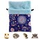 Litewood Sugar Gliders Sleeping Pouch Bag Small Pet Cotton Hanging Warm Comfortable Nest Bed for Small Animals Squirrels Marmosets Rats Hamster MediumBlue Deer