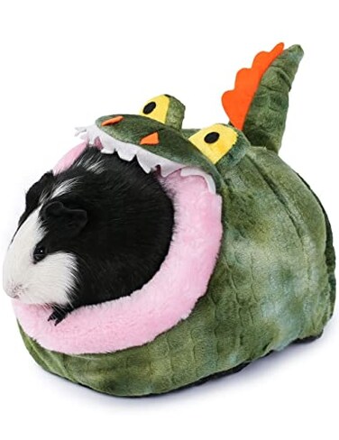 JanYoo Hedgehog Rat Bed Guinea Pig House Hamster Supplies Chinchilla Cage Ferret Rat GerbilSCrocodile