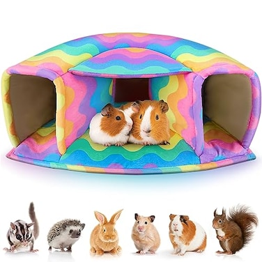 Unicorn Catcher Guinea Pig Hideout Large Cozy Bed Warm House Washable Tunnel Accessories for Small Pets Hamster Chinchilla Bunny