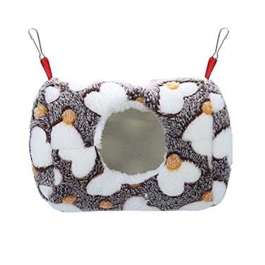 Wontee Hamster Hammock Warm Bed House Small Animal Hideout for Hamsters Gerbil Young Rat Mouse Coffee