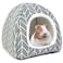 Tierecare Guinea Pig Hideout Bed Dwarf Rabbit House Cave Accessories Cozy HideOut for Little Bunny Hedgehog Ferret ChinchillaOther Small Animals Grey