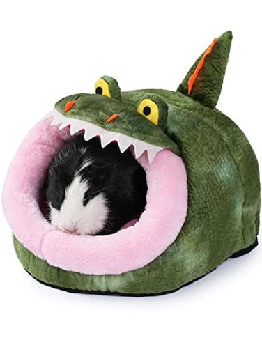 JanYoo Chinchilla Hideout Bed House Toys and Accessories Cage Cave Cute Cube Cup Hide for Bearded Dragon FerretLCrocodile
