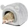 YUANST Hedgehog Bed Cave Nest Hideout Hamster Guinea Pigs Small Animals Cage Supplies Warm HouseGray