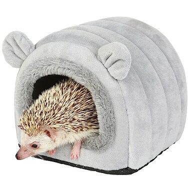 YUANST Hedgehog Bed Cave Nest Hideout Hamster Guinea Pigs Small Animals Cage Supplies Warm HouseGray