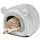 YUANST Hedgehog Bed Cave Nest Hideout Hamster Guinea Pigs Small Animals Cage Supplies Warm HouseGray