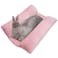 MEWTOGO 157 x 14 Bunny Bed for Rabbit Cage Thickened Soft Prevent Sore Hocks Plush Mat with Cotton Lounger Pillows Small Animal Flop Mat for Hutch Sleeping Indoor Pink
