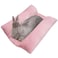 MEWTOGO 157 x 14 Bunny Bed for Rabbit Cage Thickened Soft Prevent Sore Hocks Plush Mat with Cotton Lounger Pillows Small Animal Flop Mat for Hutch Sleeping Indoor Pink