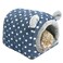 YUANST Hedgehog Bed Cave Hideout Hedgehog Accessories Hedgehog House Hamster Small Animals Cage Supplies Warm House Blue