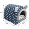 YUANST Hedgehog Bed Cave Hideout Hedgehog Accessories Hedgehog House Hamster Small Animals Cage Supplies Warm House Blue