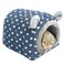YUANST Hedgehog Bed Cave Hideout Hedgehog Accessories Hedgehog House Hamster Small Animals Cage Supplies Warm House Blue