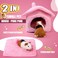 ONEJU Guinea Pig Hideout Guinea Pig Bed Separable Plush Roof Bunny Hideout Rabbit Bed House Bed for Small Pets Pure Pink