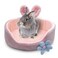 Acsist Bunny Bed Rabbit Beds Comfortable Guinea Pig Bed with Removable Mat Washable Rabbit Couch Suitable for Chinchilla Hedgehog Ferret Pink