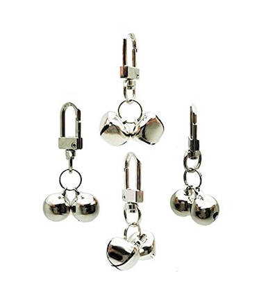FAMOORE 4 PCS Pet Small Bells for Collar Pet Ornament Bell Training Pendants Jewelry for Pet Cat Dog Necklace Collar