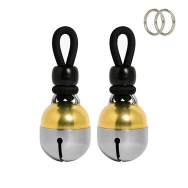 Noble Bells Hand Made in USA Extra Loud Cat or Dog Collar Bell designed for pet tracking potty training and outside use large pair