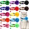 Saintrygo 12 Pcs Cat Collar with Flower Bells for Girl Cats Adjustable Kitten Collar Flowers Multicolor Grooming Accessories for Small Girl Pets