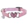 WDPAWS Heart Bling Cat Collar with Safety Belt and Bell Adjustable 810 inches for Kitten Cats Pink