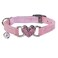 WDPAWS Heart Bling Cat Collar with Safety Belt and Bell Adjustable 810 inches for Kitten Cats Pink