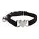 WDPAWS Heart Bling Cat Collar with Safety Belt and Bell Adjustable 810 inches for Kitten Cats Black