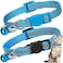 Bosose 2 Pack Cat Collar with Bells Reflective Collars for Cats with Breakaway Safety Buckle Nylon 712 Inch Adjustable Blue