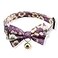 &ccedil;&OElig;&aring;&pound;Hanami Bow Tie Cat Collar Lavender with bell safety breakaway soft lightweight for cats kitty kitten Japanese stylish pattern No1 Seller in Japan