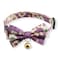 &ccedil;&OElig;&aring;&pound;Hanami Bow Tie Cat Collar Lavender with bell safety breakaway soft lightweight for cats kitty kitten Japanese stylish pattern No1 Seller in Japan