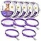 Weewooday 5 Set Calming Collar for Cats Adjustable Waterproof Cat Calming Collars Reduce Anxiety Stress Cat Collars with 5 Pet ID Pendants Purple