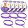 Weewooday 5 Set Calming Collar for Cats Adjustable Waterproof Cat Calming Collars Reduce Anxiety Stress Cat Collars with 5 Pet ID Pendants Purple