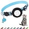 SimpleThings Airtag Cat Collar With Bell and Safety Buckle 38 Width Reflective Collar Waterproof Holder Compatible With Apple Airtag for Cat Dog Kitten Puppy Blue