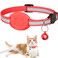 Simket Upgrade Airtag Cat Collar Reflective Kitten Cat Collar with Bell and Airtag Holder Compatible with Apple Airtags