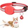 Simket Upgrade Airtag Cat Collar Reflective Kitten Cat Collar with Bell and Airtag Holder Compatible with Apple Airtags