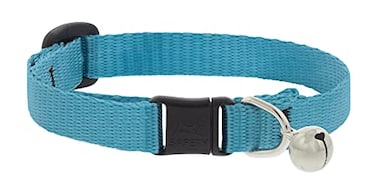 LupinePet Lupine Breakaway Cat Collar with Bell 12 Wide Aqua adjusts 812