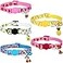 Weewooday 5 Pieces Breakaway Cat Collars with Bell Colorful Summer Fruit Style Adjustable Pet Collar with Pineapple Watermelon Cherry Strawberry Avocado Patterns for Kitten Kitty Cat Tropical Hawaii P