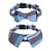 Faleela 2 PackSet Cat Collar with Cute Bow Tie and BellBreakaway Plaid Shirt Collar for Kitty Adjustable Safety