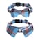 Faleela 2 PackSet Cat Collar with Cute Bow Tie and BellBreakaway Plaid Shirt Collar for Kitty Adjustable Safety