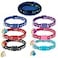 KOOLTAIL Glow in The Dark Cat Collar Breakaway with Bells6 Pack Moonlight Cute Kitten Collars Personalized Reflective Safety Buckle StarsMoon Charm Pet Collars for Kitty Boys Girls Pink Purple
