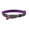 Rogz Reflective Cat Collar with Breakaway Clip and Removable Bell fully adjustable to fit most breeds Purple Bird Design