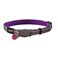 Rogz Reflective Cat Collar with Breakaway Clip and Removable Bell fully adjustable to fit most breeds Purple Bird Design