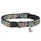 Buckle-Down Cat Collar Breakaway Dancing Bears Black Multi Color 8 to 12 Inches 05 Inch Wide