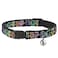Buckle-Down Cat Collar Breakaway Dancing Bears Black Multi Color 8 to 12 Inches 05 Inch Wide