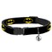 Buckle-Down BuckleDown Cat Collar Breakaway Batman Shield Black Yellow 8 to 12 Inches 05 Inch Wide Multicolor BACWBM001NM