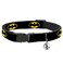 Buckle-Down BuckleDown Cat Collar Breakaway Batman Shield Black Yellow 8 to 12 Inches 05 Inch Wide Multicolor BACWBM001NM