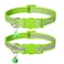 Taglory Reflective Cat Collar Breakaway with Bell High Visibility Night Strip Lightweight Adjustable Nylon Collar for Boy Girl Cats 2 Pack 75125 Inch Green