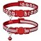 Taglory Reflective Cat Collar Breakaway with Bell High Visibility Night Strip Lightweight Adjustable Nylon Collar for Boy Girl Cats 2 Pack 75125 Inch Red