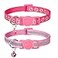 Taglory Reflective Cat Collar Breakaway with Bell High Visibility Night Strip Lightweight Adjustable Nylon Collar for Boy Girl Cats 2 Pack 75125 Inch Pink